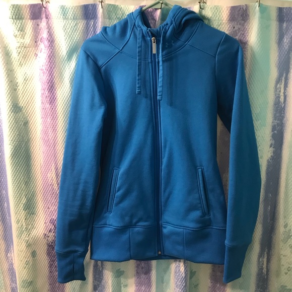 Under Armour Jackets & Blazers - Sz S Under Armour Blue Coldgear Zip Up Hoodie